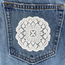 Load image into Gallery viewer, Crochet White Lace Cut-Out Patch
