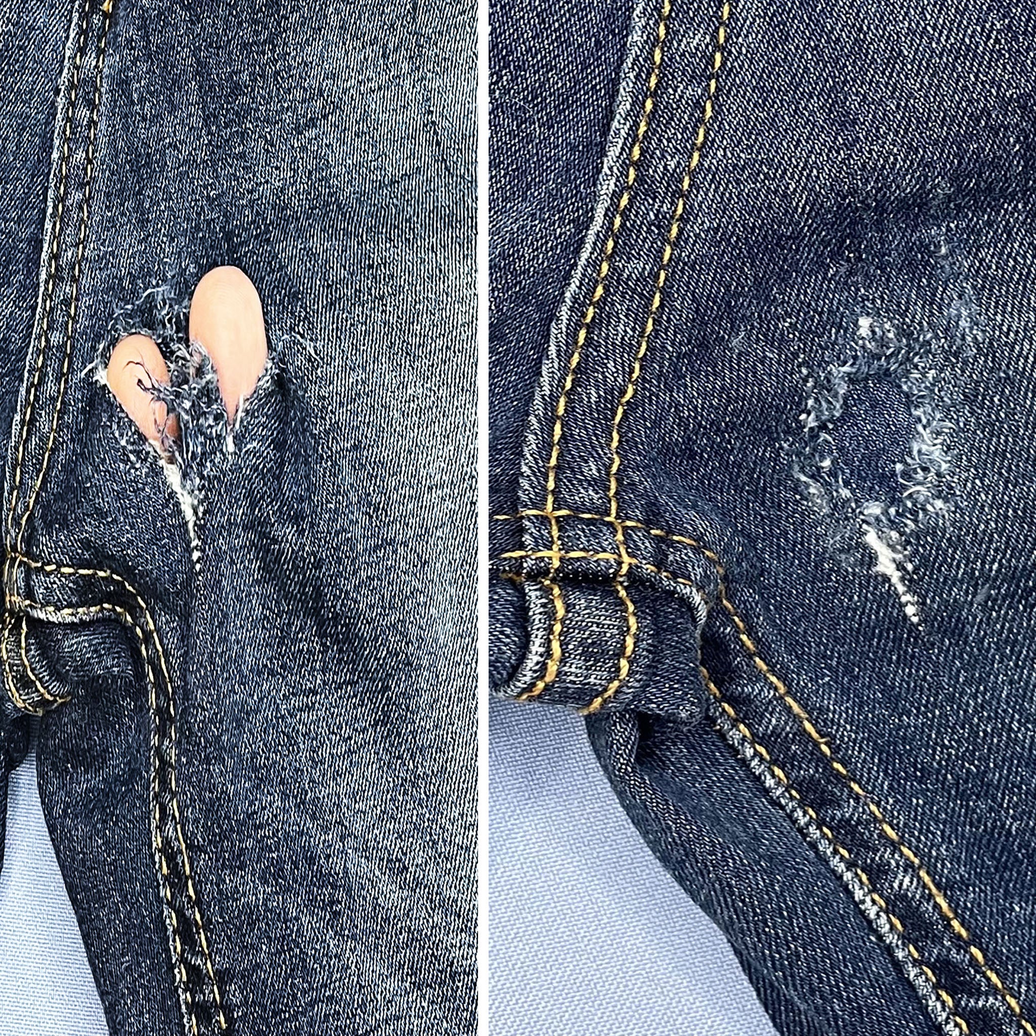 How do I patch this tear in my jeans? : r/fixit