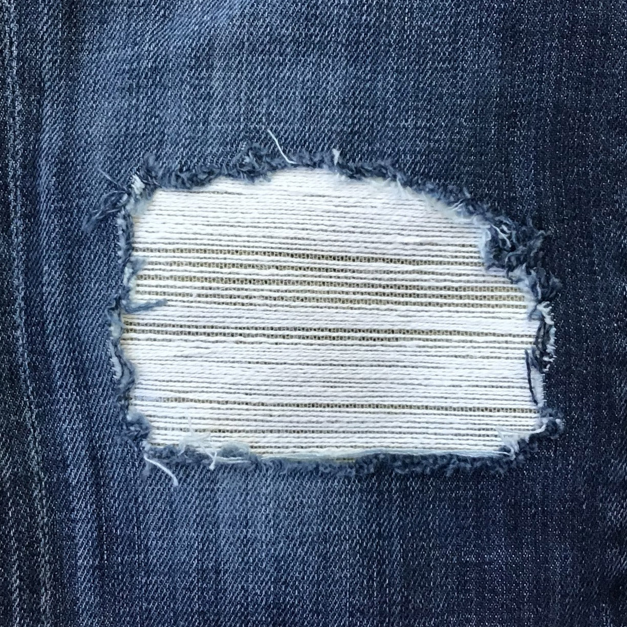 Gray Ribbed Denim 8x6 Fashion Patch & Repair Kit (Stretch)